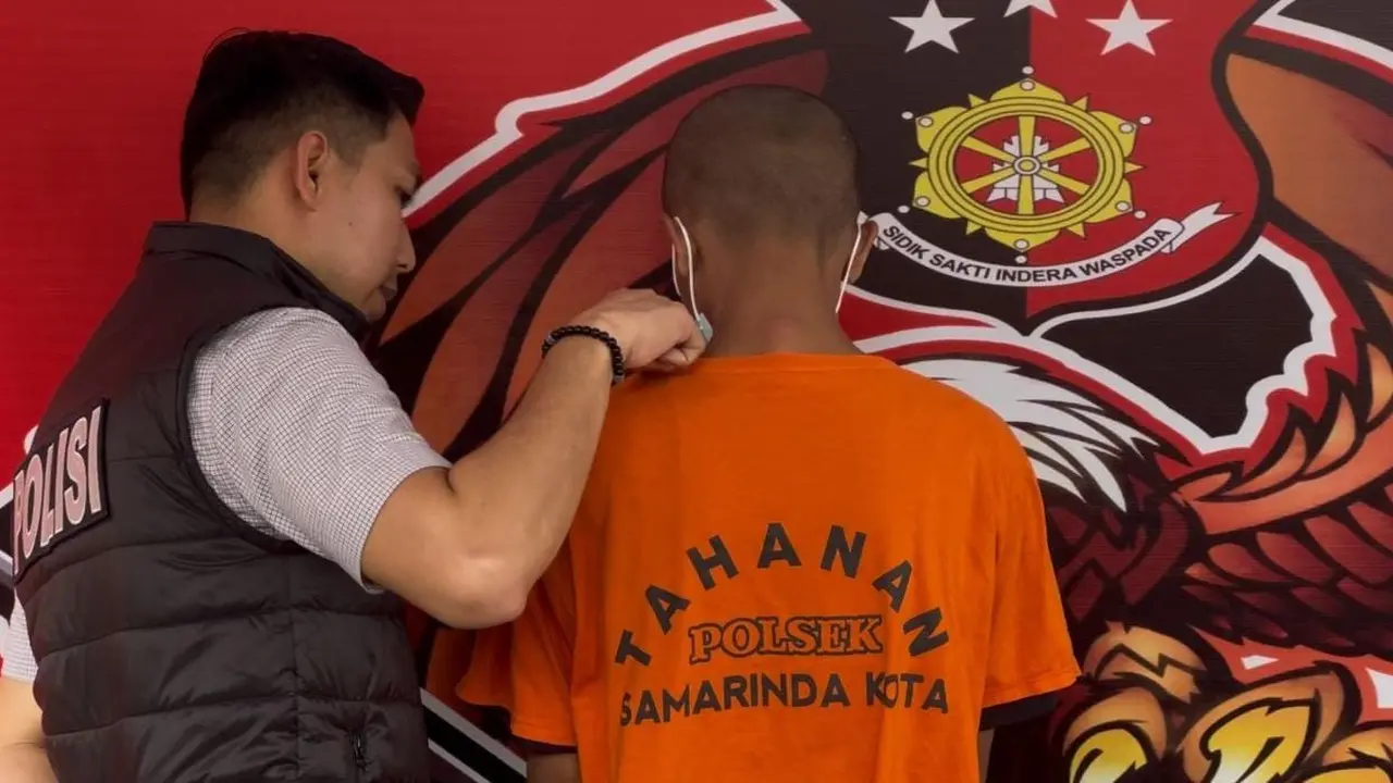 Pelaku Aksi pencurian dengan modus pecah kaca mobil di sebuah mal di Kota Samarinda.