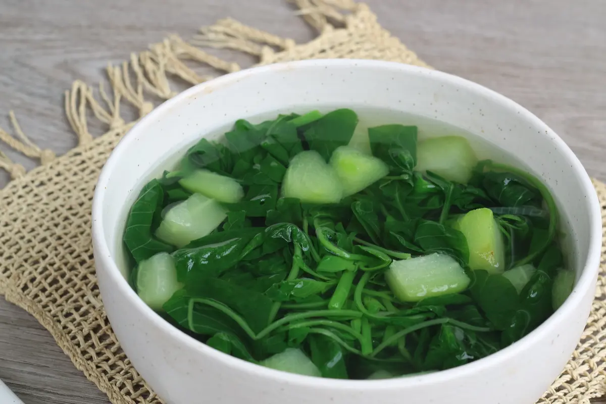 sayur bening bayam labu siam