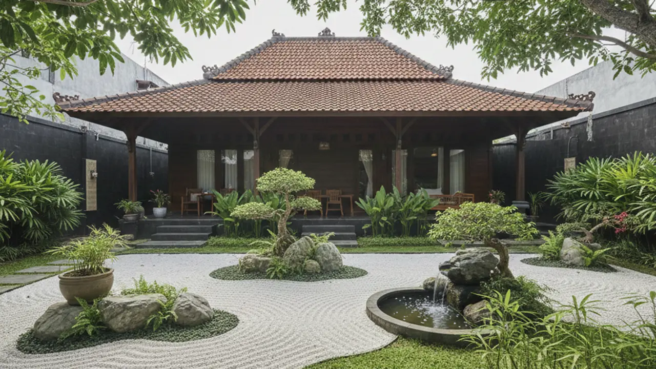 Model Rumah Kecil dengan Taman Belakang Luas