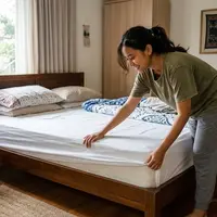 merapikan tempat tidur (AI Generated)