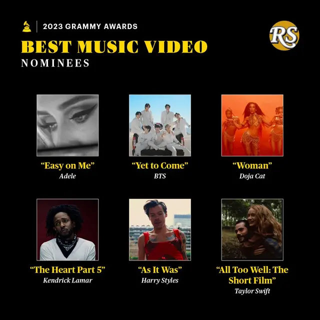 Nominasi Best Music Video Grammy 2023.