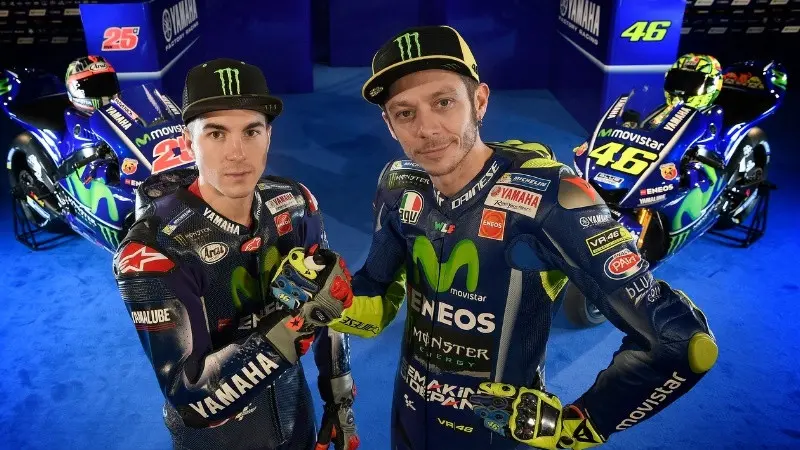 Maverick Vinales dan Valentino Rossi