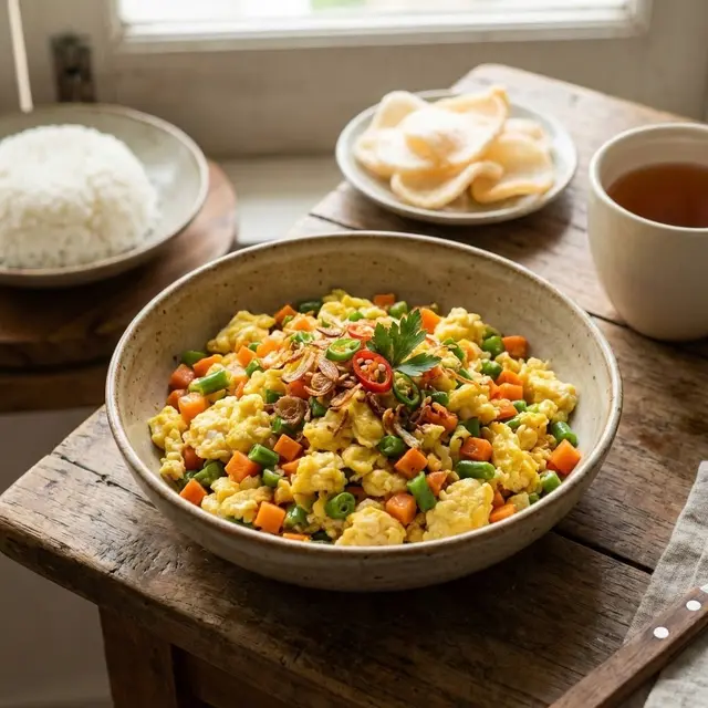Orak-arik telur sayur (Gemini AI)