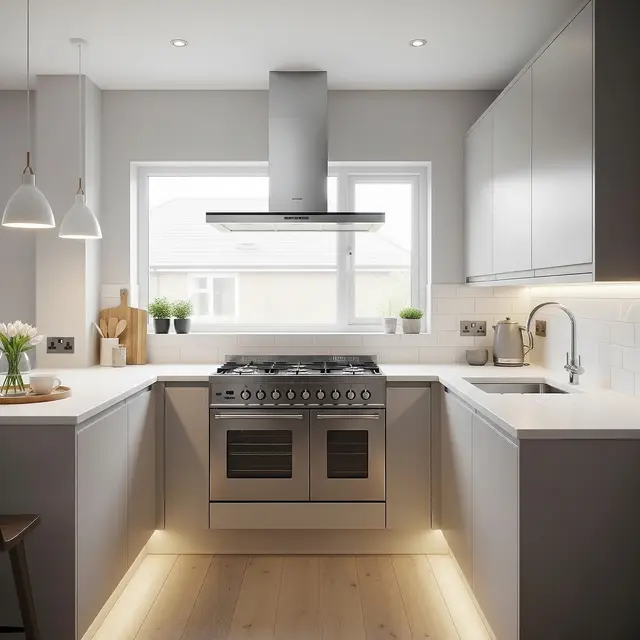 Contoh Dapur Kecil yang Tidak Menyebarkan Bau Masakan ke Seluruh Rumah (AI Generated)