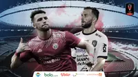 Duel Marko Simic Vs Ilija Spasojevic di final Piala Presiden 2018. (Bola.com/Dody Iryawan)