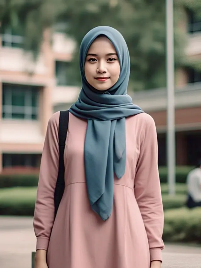 Gamis Kasual Kekinian untuk Mahasiswi