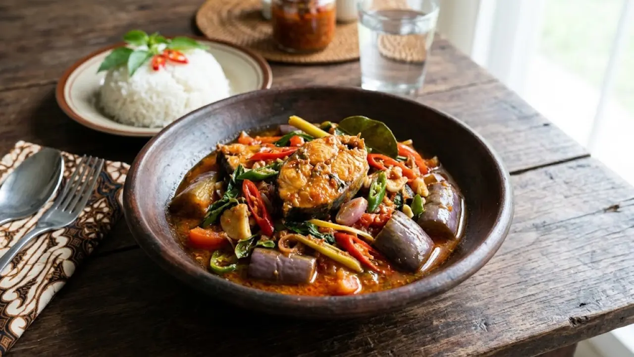 Resep Ikan Tongkol Bumbu Tomat dan Terong