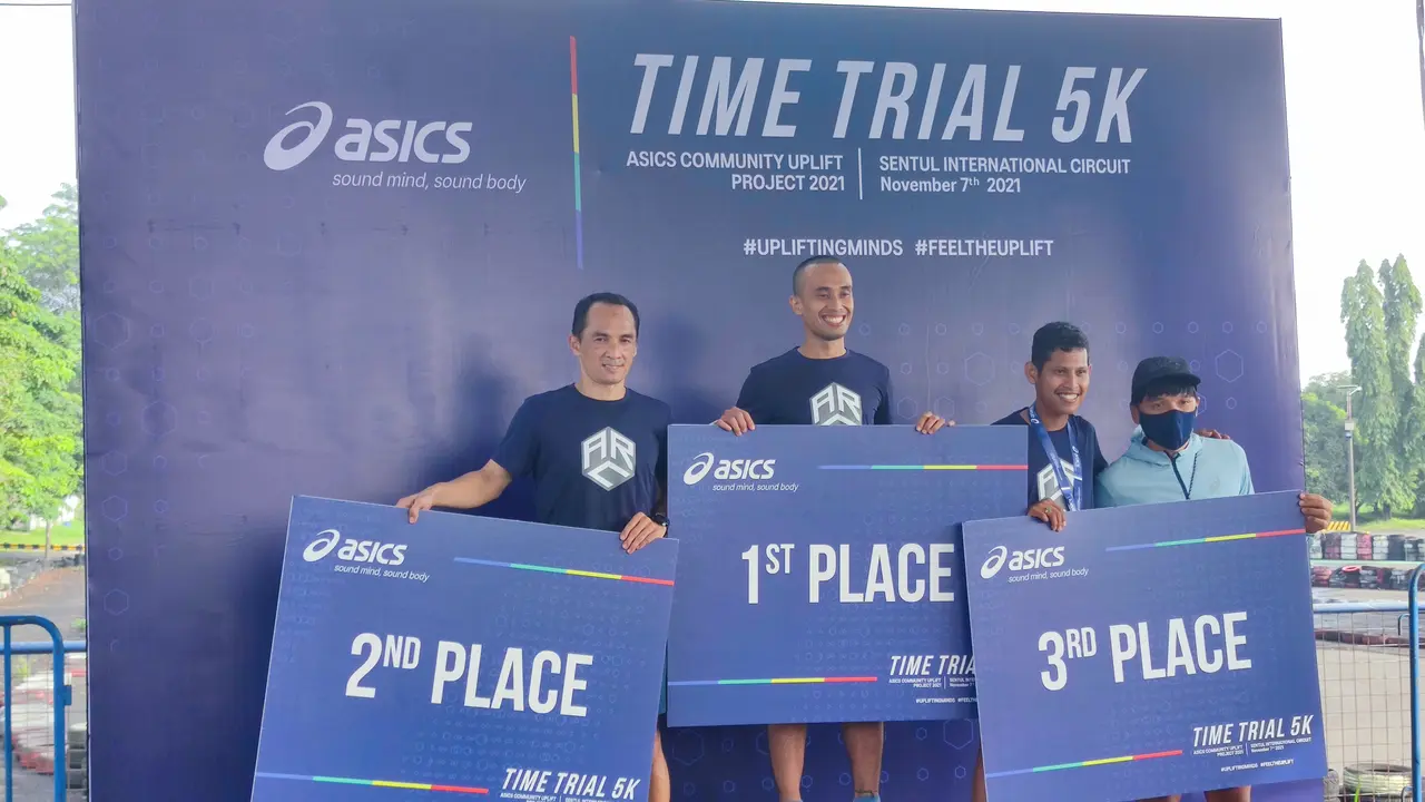 Pandu Winata juara pertama lari time trial 5k