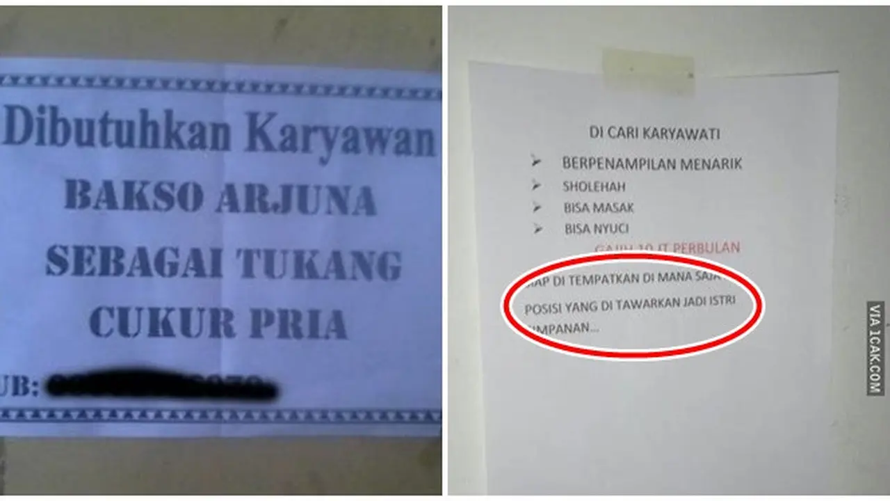 Info Lowongan Pekerjaan Ini Malah Bikin Gagal Paham