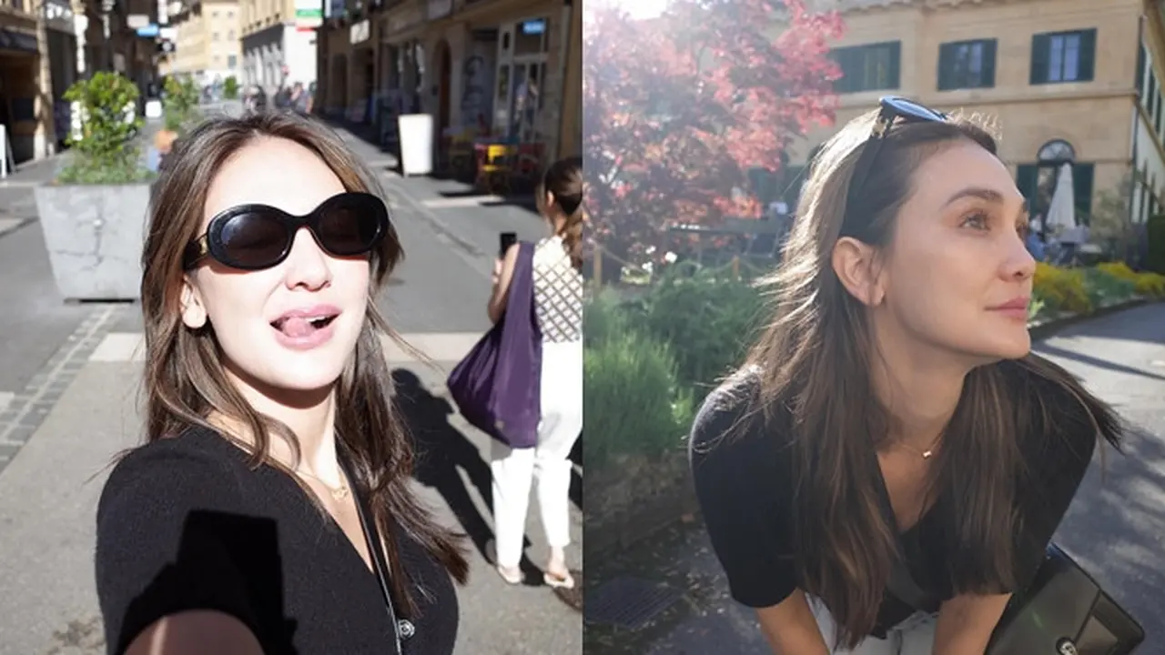 7 Potret Luna Maya di Swiss, Tampil Simpel dan Kasual Bak Anak ABG