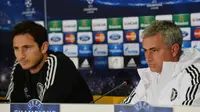 Frank Lampard dan Jose Mourinho (AFP/Daniel Mihailescu)