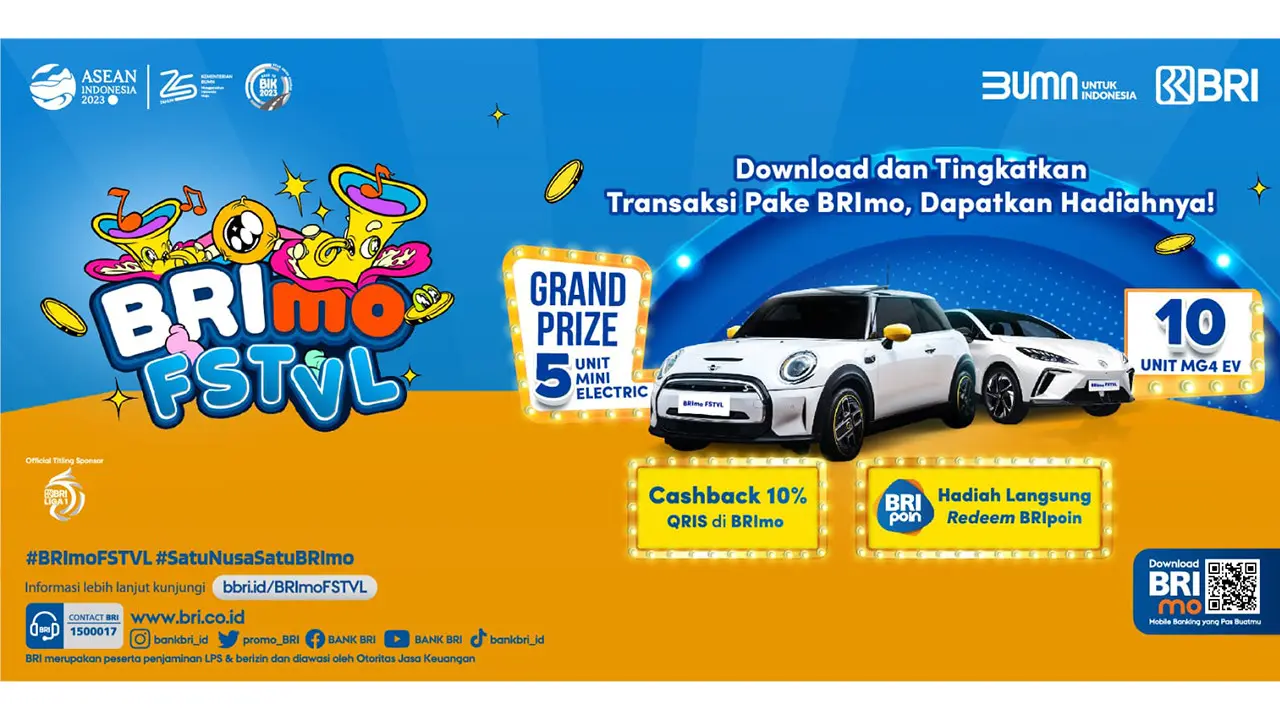 BRImo FSTVL 2023! Ini Cara Penukaran BRIpoin Kupon Undian Mobil Listrik Mini Cooper