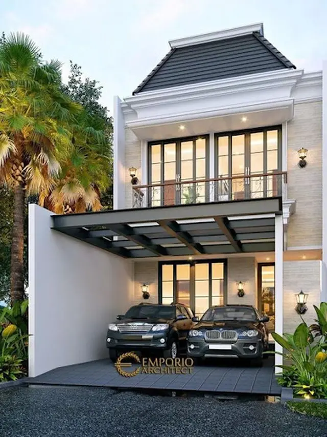 Rumah Minimalis 2 Lantai Type 36 Pojok Klasik Mewah