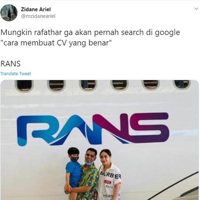 Komentar kocak warganet soal logo RANS di badan pesawat