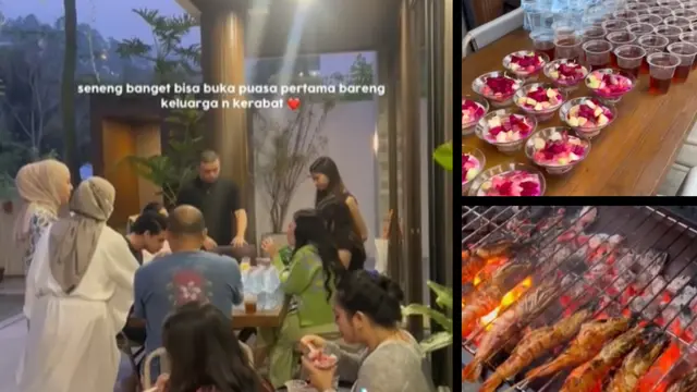 Rachel Vennya merasa senang dapat menikmati momen puasa hari pertama bersama keluarga dengan menu makanan enak.