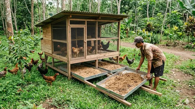 Kandang Ayam Alas Sekam Padi
