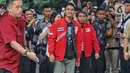 Rombongan PSI berkunjung ke kediaman Prabowo Subianto di Kertanegara pada Kamis sore. (Liputan6.com/Angga Yuniar)