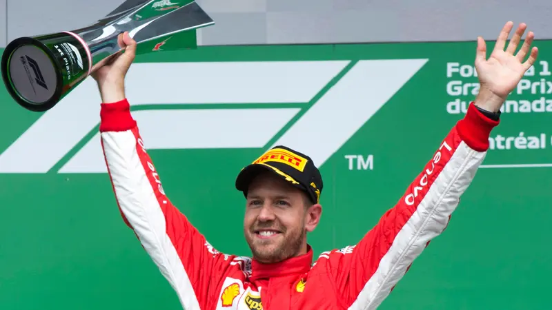 Juarai F1 GP Kanada, Vettel Geser Hamilton di Puncak Klasemen