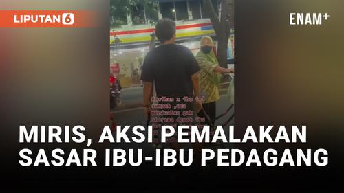VIDEO: Aksi Premanisme di Medan, Palak Ibu-ibu yang Berjualan