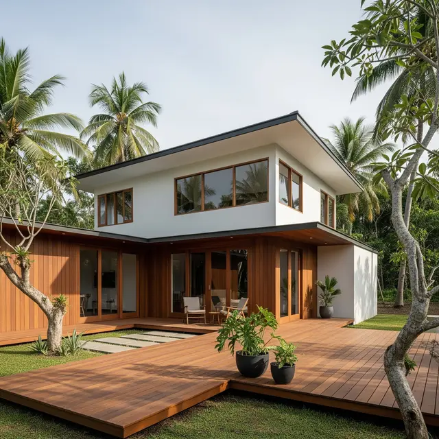Model Rumah Minimalis Modern dengan Aksen Kayu