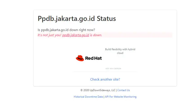 Situs Web PPDB DKI Tumbang?