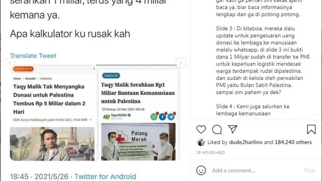 Dituding lakukan penggelapan dana bantuan Palestina, Taqy Malik lakukan pembelaan