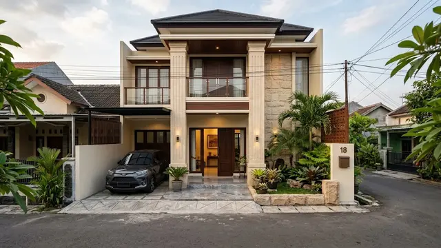 Rumah Minimalis Sederhana tapi Tampak Mewah dari Depan/AI Generated