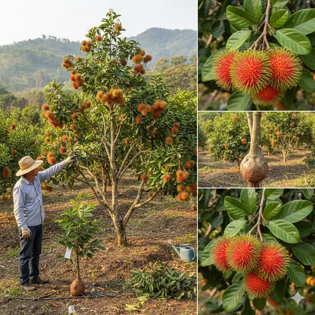 Tips Agar Pohon Rambutan Cepat Berbuah (Foto: Gemini AI)