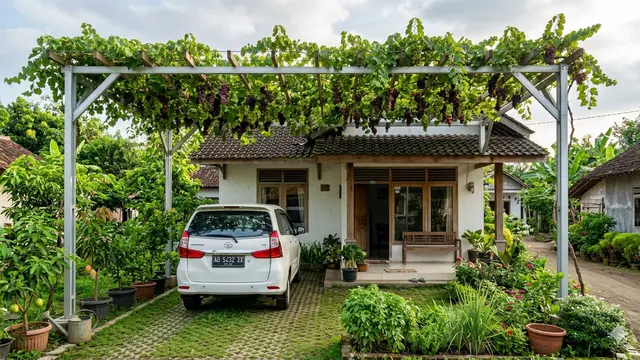Desain Rumah Sejuk dengan Kebun Buah Mini
