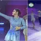 Penampilan memukau Dewi Perssik nyanyi sambil ice skating di HUT Indosiar ke-28. (Sumber: YouTube/Indosiar)