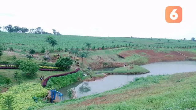 Ruang terbuka hijau di Kawasan Industri Cikembar (KIC) Desa Cimanggu, Kecamatan Cikembar, Kabupaten Sukabumi. (Liputan6.com/Fira Syahrin).