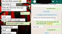 6 Chat Lucu Salah Kirim ke Kurir Ini Bikin Malu (Sumber: Twitter/@txtdrikurir)