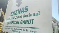 Kantor Baznas Garut di Jalan Pramuka, Siap menerima titipan zakat, infaq dan sodakoh masyarakat (Liputan6.com/Jayadi Supriadin)