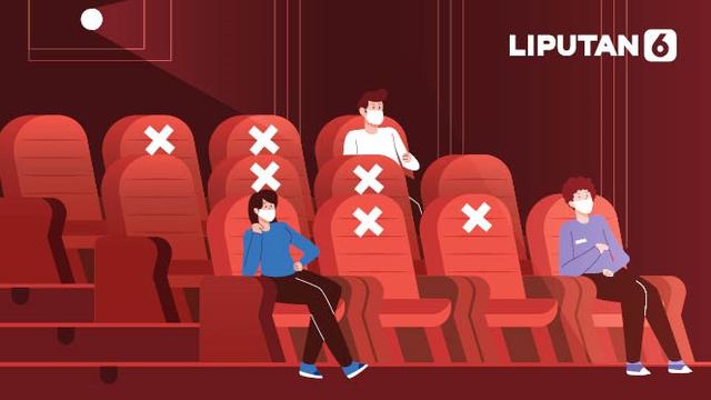 Banner Infografis 9 Cara Aman Menonton di Bioskop Saat Pandemi. (Dok. Freepik)