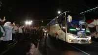 Bupati Banyuwangi Ipuk Fiestiandani melepas ratusan jamaah haji menuju Tanah Suci Mekkah ((Istimewah)