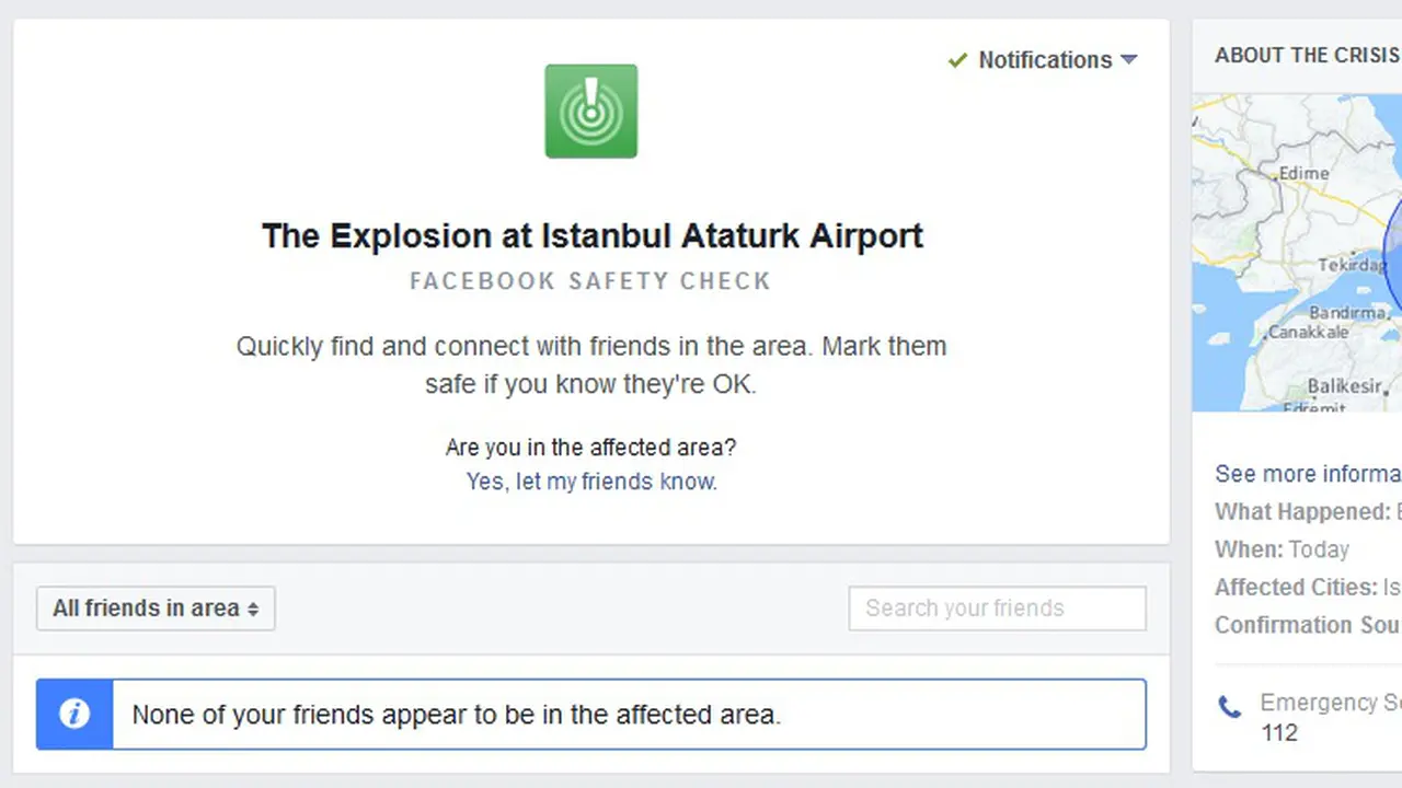 Facebook safety checking