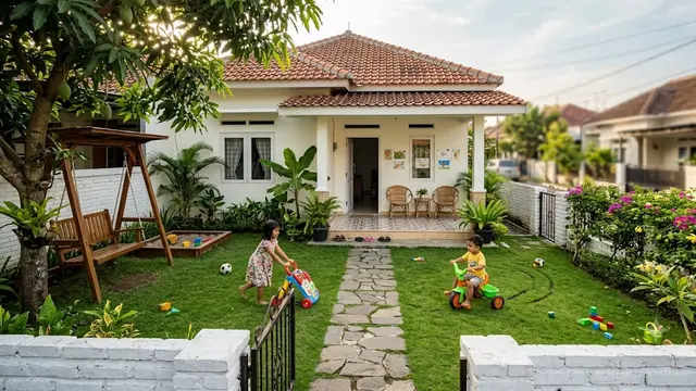 9 Ide Halaman Depan yang Ramah Anak-anak, Ciptakan Surga Bermain