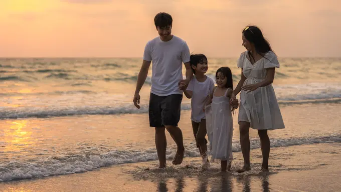 Ilustrasi Liburan Keluarga