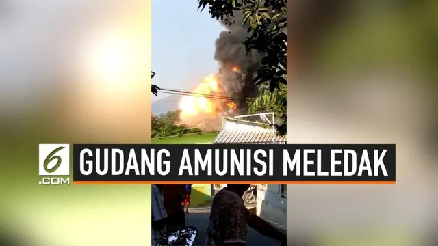 Sebuah gudang amunisi Brimob di Semarang Jawa Tengah meledak Sabtu (14/9/2019) pagi. Ledakan merusak sejumlah rumah dan kendaraan.
