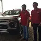 PT Mitsubishi Motors Krama Yudha Sales Indonesia (MMKSI) menggelar acara bertajuk "Engineered Beyond Tough Experience" di Sirkuit off-road Pagedangan, BSD, Tangerang, Kamis (15/8/2019). (Septian / Liputan6.com)