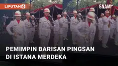 Beredar video rekaman yang menunjukkan seorang pemimpin barisan pingsan. Hal ini terjadi saat upacara pelantikan Perwira di Istana Merdeka, Rabu (26/7/2023)