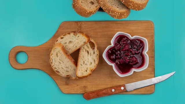 Baguette with Jam and Butter