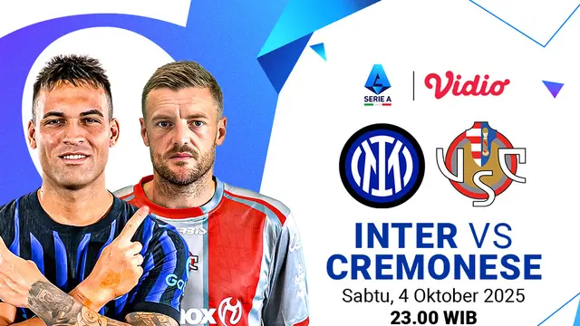 Live streaming Inter vs Cremonese eksklusif di Vidio. (dok. vidio.com)