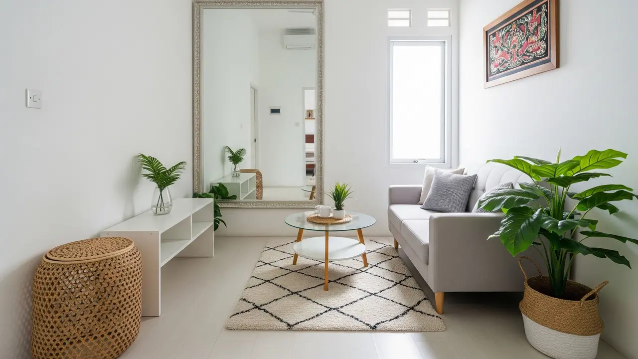 9 Model Ruang Tamu Sempit Ceiling Tinggi agar Terlihat Lapang