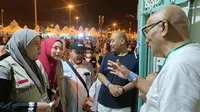 Wakil Ketua Komisi VIII DPR Diah Pitaloka saat mengunjungi jemaah haji di Tanah Suci. (Winda Nelfira/Liputan6.com)