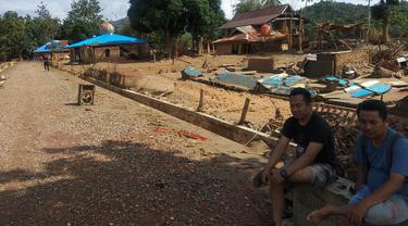 Desa Tapuwatu, Kecamatan Asera, Kabupaten Konawe Utara yang hilang usai banjir Konawe Utara.(Liputan6.com/Ahmad Akbar Fua)