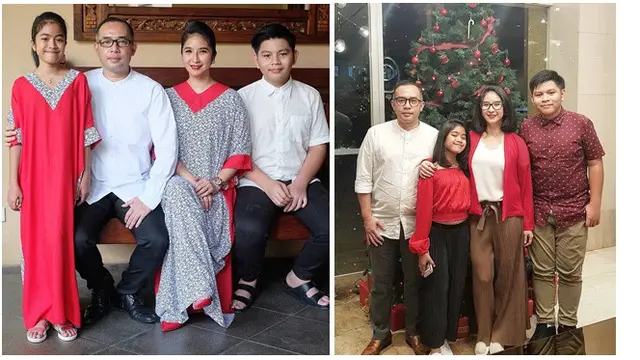 Keluarga beda agama (Sumber: Instagram/novitaangie)