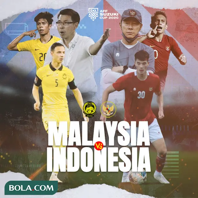 Piala AFF - Ilustrasi Malaysia Vs Timnas Indonesia - Ilustrasi Pemain dan Pelatih
