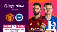 Link Live Streaming Manchester United vs Brighton di Vidio, 16 September 2023. (Sumber: dok. vidio.com)