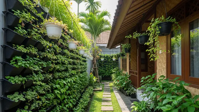 Inspirasi Taman Samping Rumah yang Bikin Tetangga Iri/AI Generated